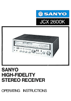 Sanyo JCX-2600-K - Owners Manual 